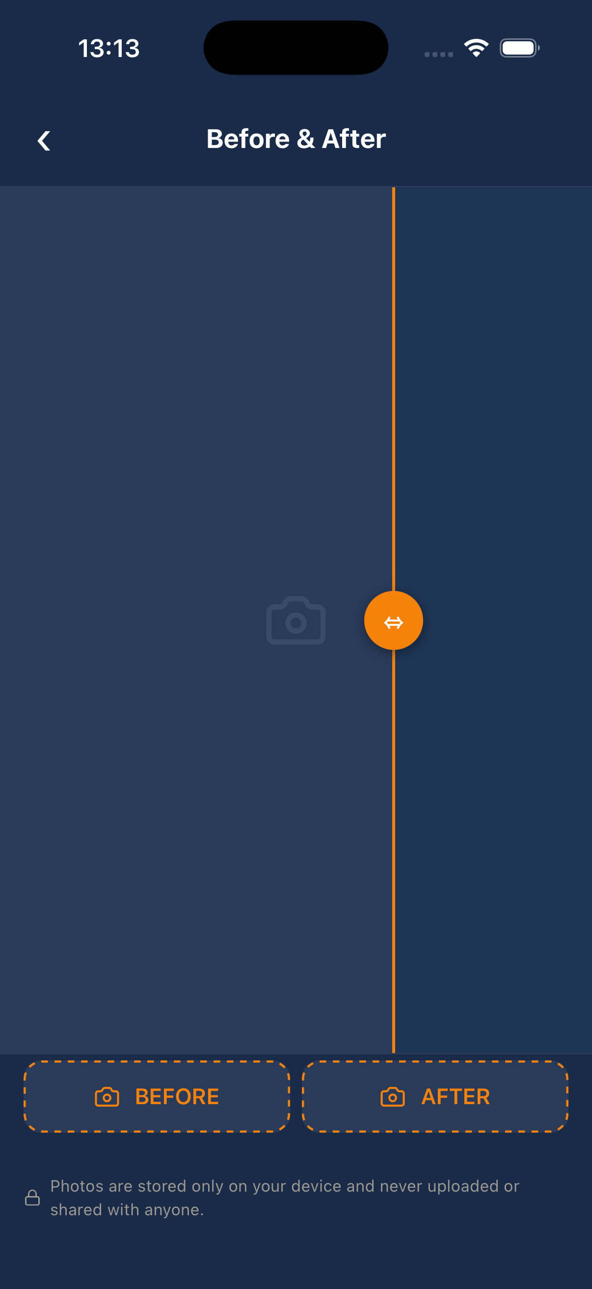 Before and after comparison