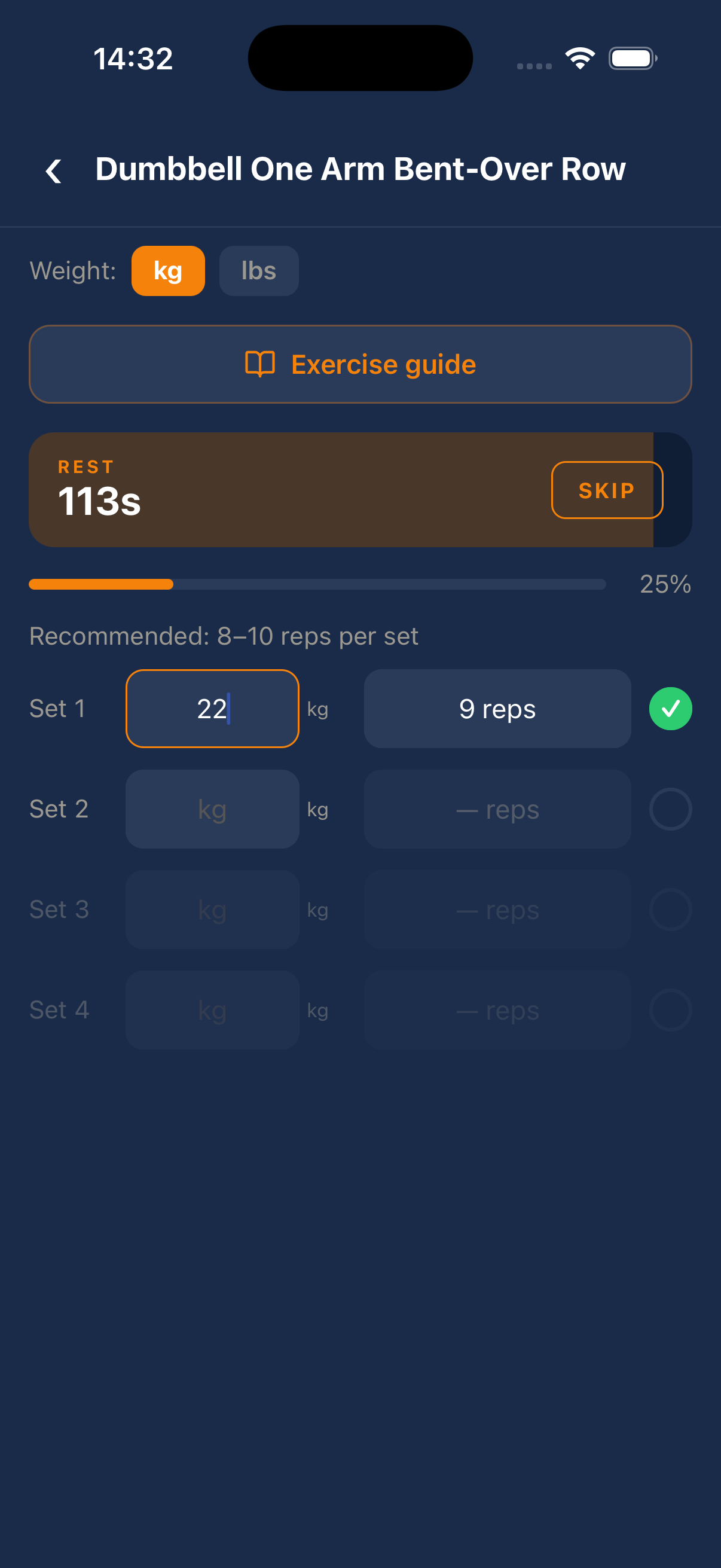 Set tracking